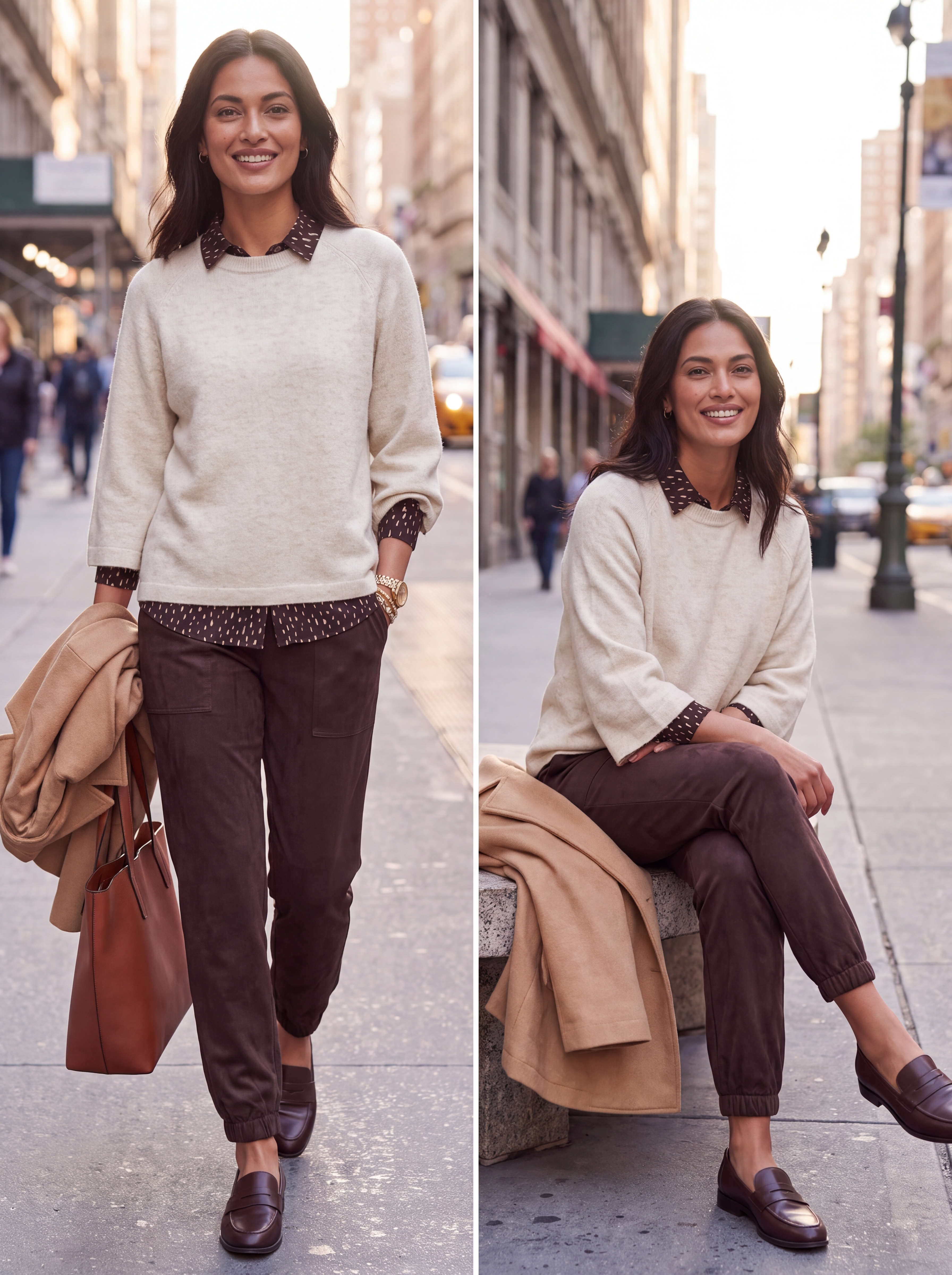 Dámsky pulóver BROADWAY NYC FASHION ECRU MELANGE s.WEAR 4